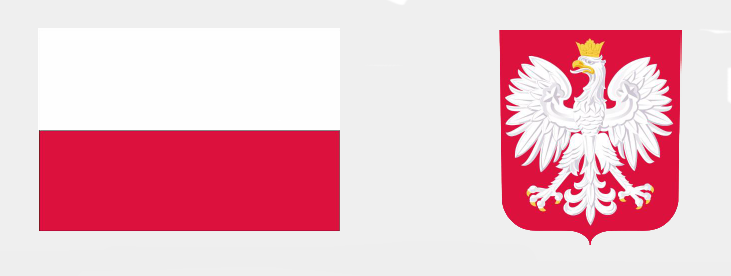 Biały orzeł na czerwonym tle - herb polski, flaga polski